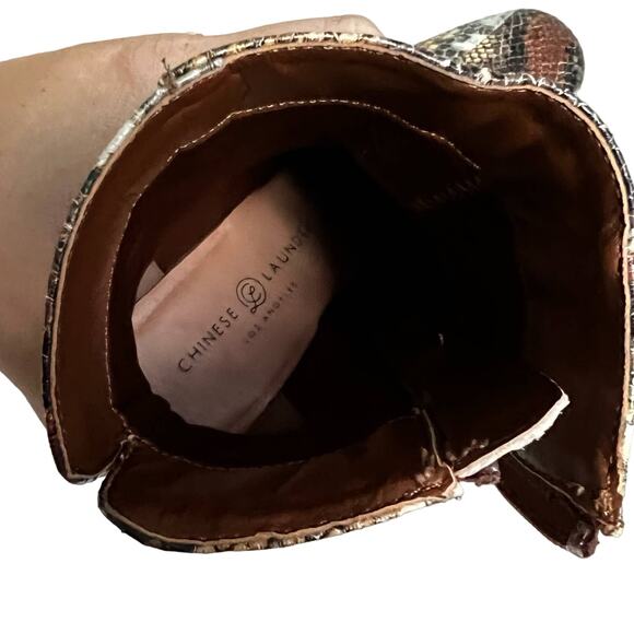 Chinese Laundry Davinna Snakeskin Booties Size 8 - Picture 5 of 10